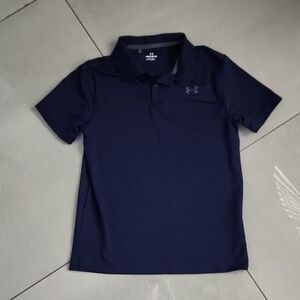 Under Armour Boys Dark Blue Polo
